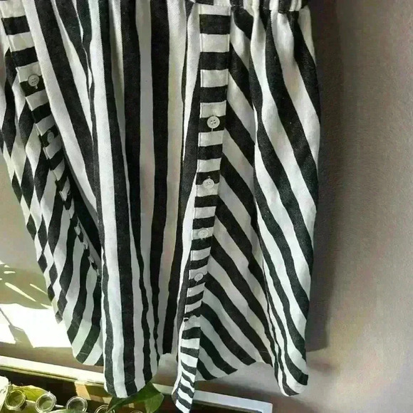 Do+Be Cotton Black and White Striped Dress- size S - Picture 7 of 12